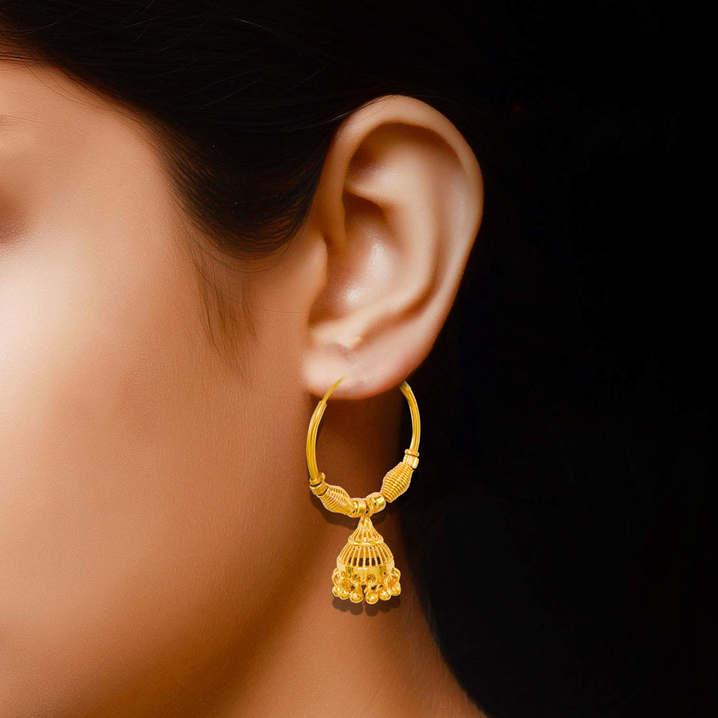 Earrings gold silver diamond bali moti style stud beautiful trendy pretty  ethnic popular fashion for women